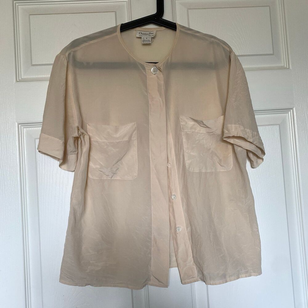 Vintage Christian Dior silk blouse